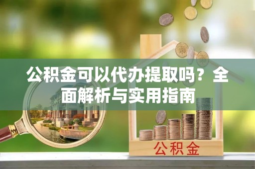 大渡口公积金可以代办提取吗？全面解析与实用指南