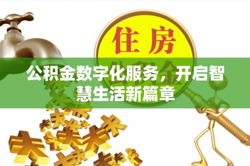 大渡口公积金数字化服务，开启智慧生活新篇章