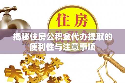 大渡口揭秘住房公积金代办提取的便利性与注意事项