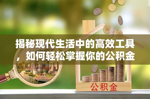 大渡口揭秘现代生活中的高效工具，如何轻松掌握你的公积金查询方式