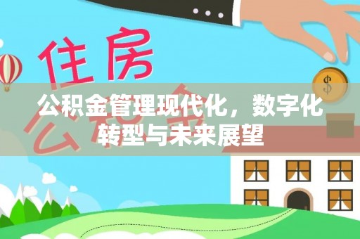 大渡口公积金管理现代化，数字化转型与未来展望