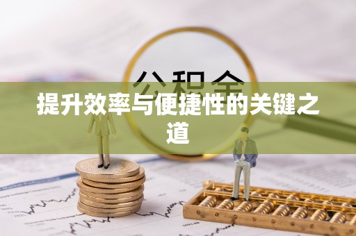 大渡口提升效率与便捷性的关键之道