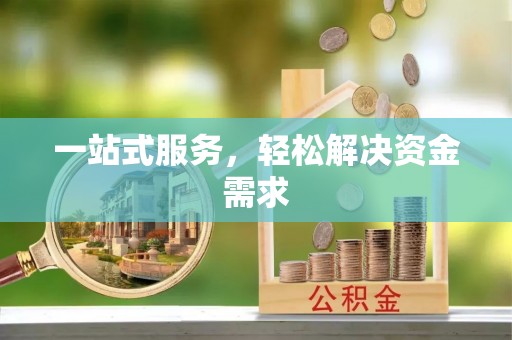 大渡口一站式服务，轻松解决资金需求