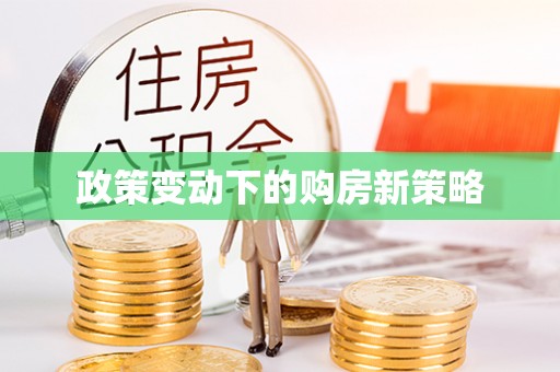 大渡口政策变动下的购房新策略